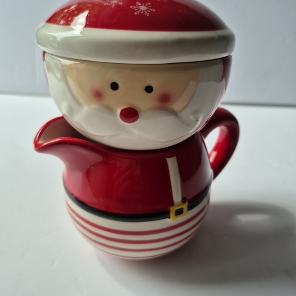 Cute Santa Claus Ceramic Teapot and Cup - Picture 2 of 11